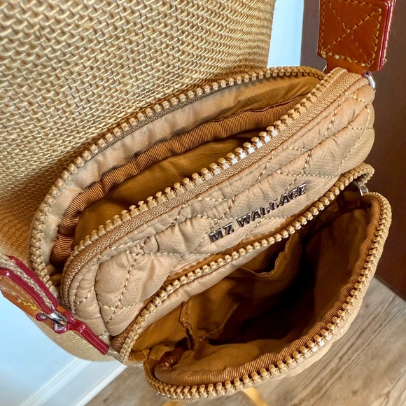 MZ Wallace METRO Tan Quilted Crossbody Bag - Picture 6 of 9